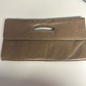 Hobo international Katrina tan patent leather clutch